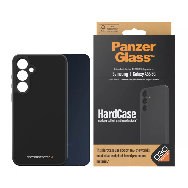 PanzerGlass ® HardCase Black with D3O® Samsung Galaxy A55 5G