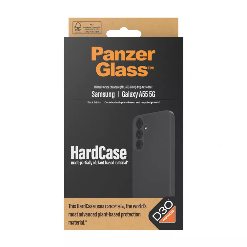 PanzerGlass ® HardCase Black with D3O® Samsung Galaxy A55 5G