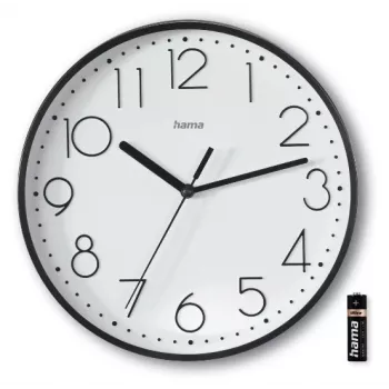 Hama Salina Quartz clock Round Black, White