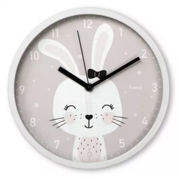 Hama Maui Quartz clock Round Grey, White