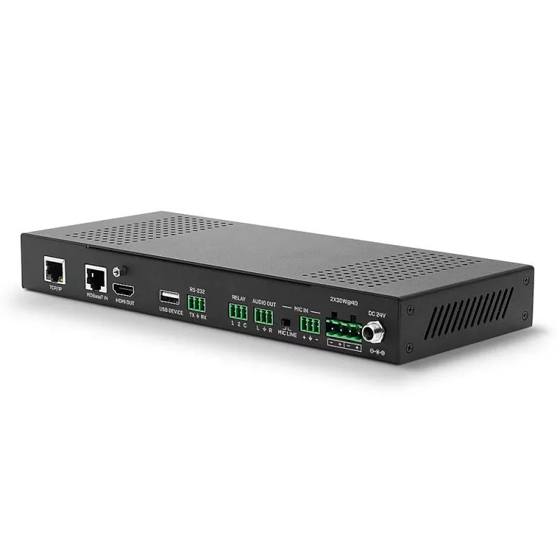 Lindy HDBaseT Presentation System with Control Keypad, 3840 x 2160 pixels, AV transmitter & receiver, 70 m, Wired, Black, White, HDCP