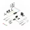 Lindy HDBaseT Presentation System with Control Keypad, 3840 x 2160 pixels, AV transmitter & receiver, 70 m, Wired, Black, White, HDCP