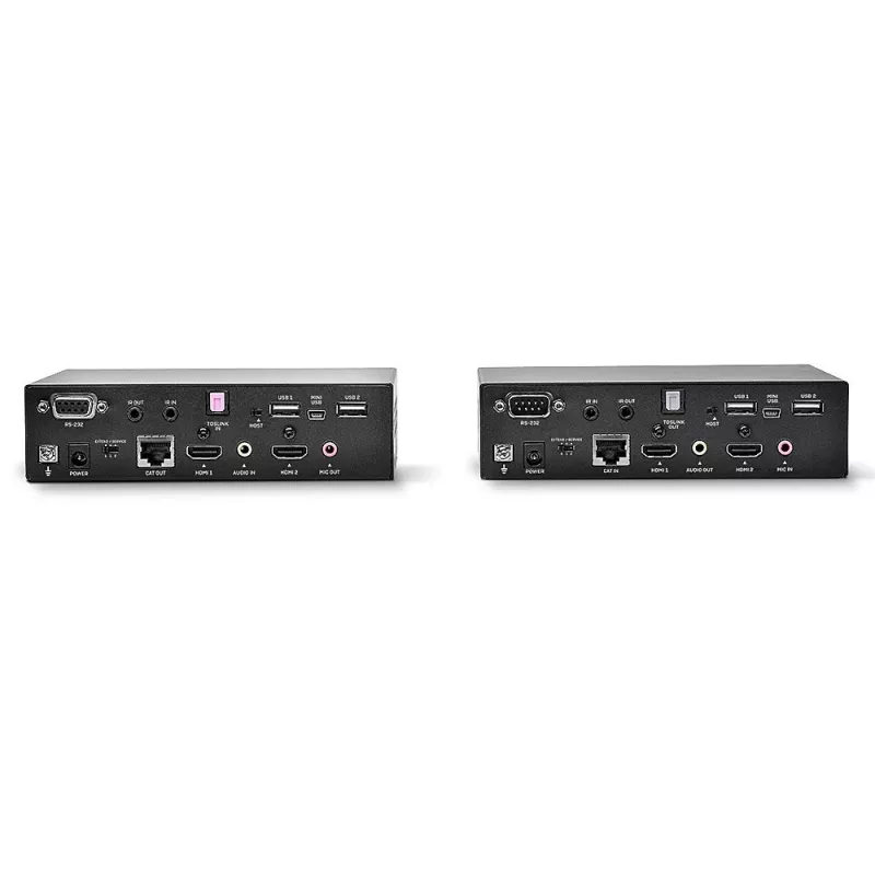 Lindy 100m Cat.6 Dual Head HDMI, USB and RS-232 Extender, Transmitter & receiver, Wired, 100 m, Cat6, 1920 x 1080 pixels, Black