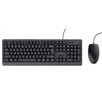 Trust TKM-250 keyboard Mouse included Office USB QWERTZ German Black