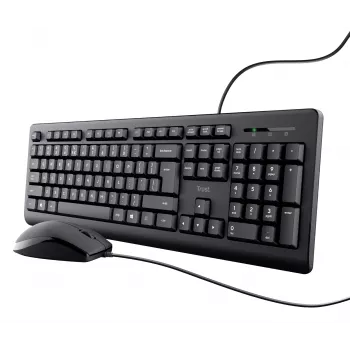 Trust TKM-250 keyboard Mouse included Office USB QWERTZ German Black