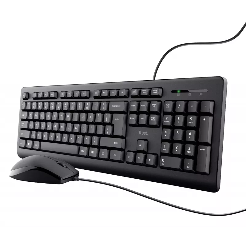 Trust TKM-250 keyboard Mouse included Office USB QWERTZ German Black