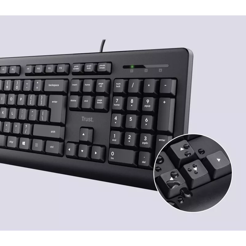 Trust TKM-250 keyboard Mouse included Office USB QWERTZ German Black