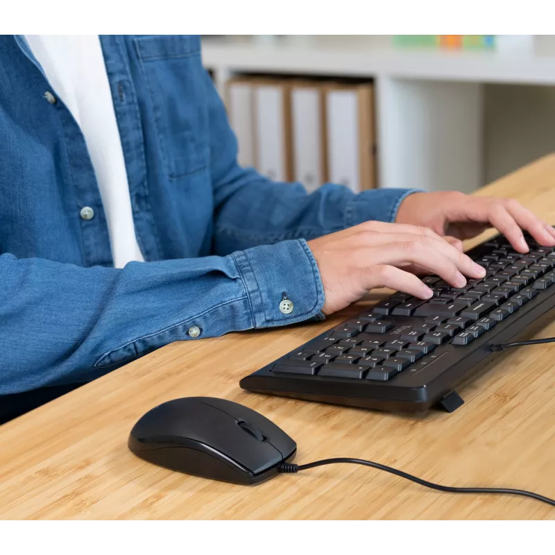Trust TKM-250 keyboard Mouse included Office USB QWERTZ German Black