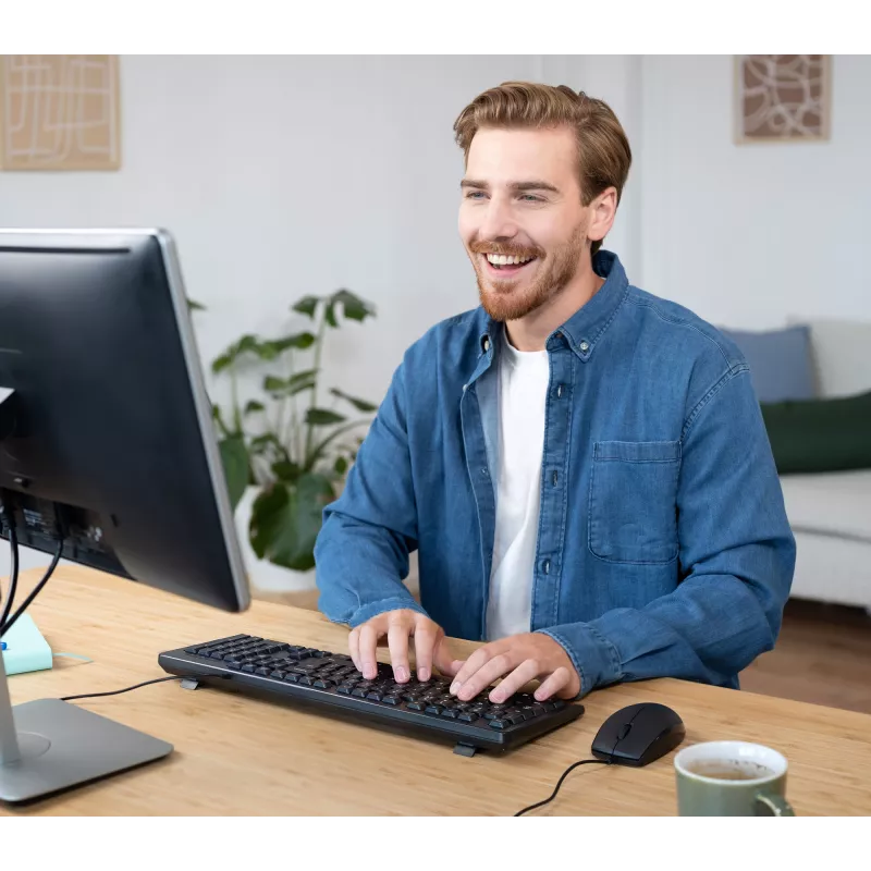 Trust TKM-250 keyboard Mouse included Office USB QWERTZ German Black