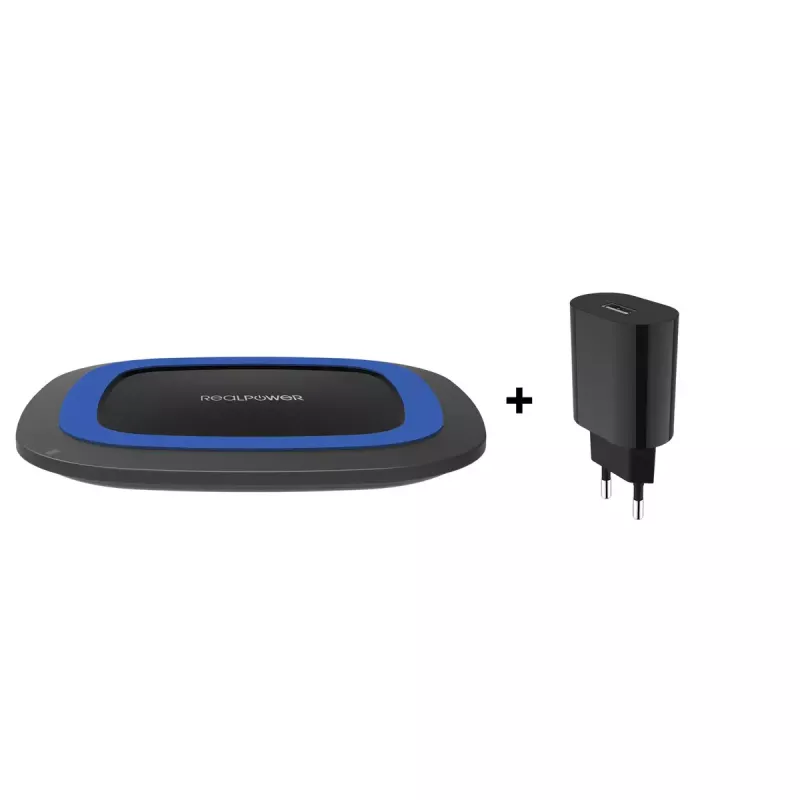 Charger Indoor RealPower FreeCharge-10 Smartphone Black