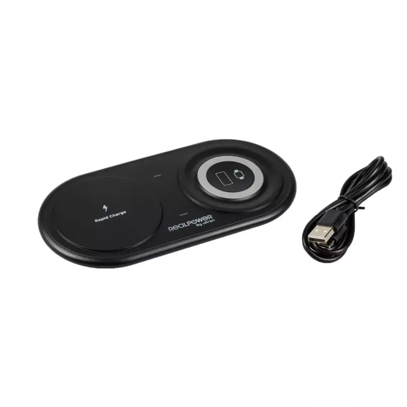 RealPower ChargeAIR Duo Smartphone Smartwatch Black USB Indoor Charger