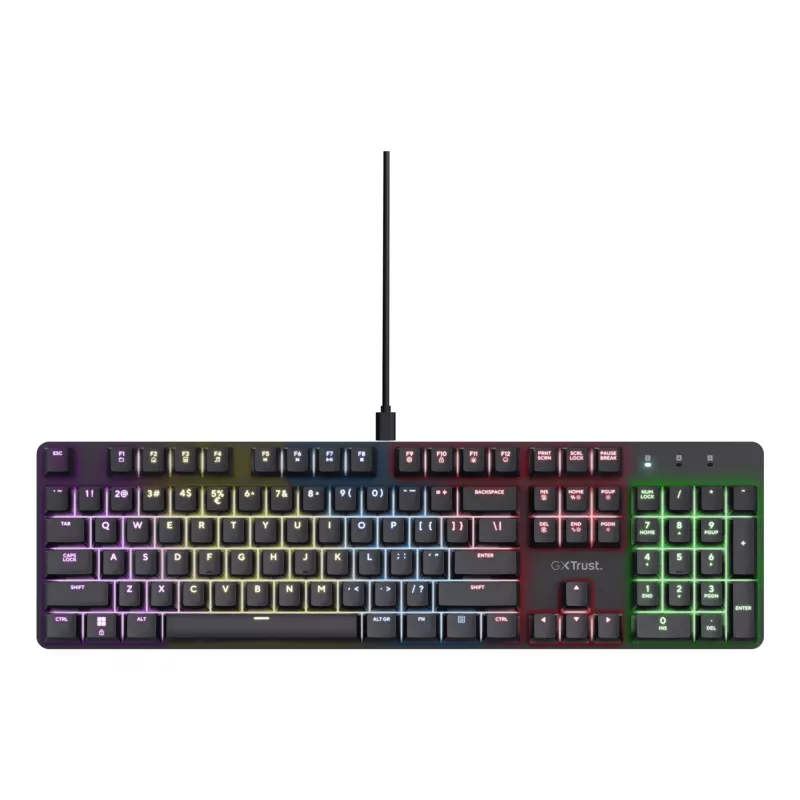 Gaming Keyboard Trust GXT 871 Zora Mechanical USB RGB Black