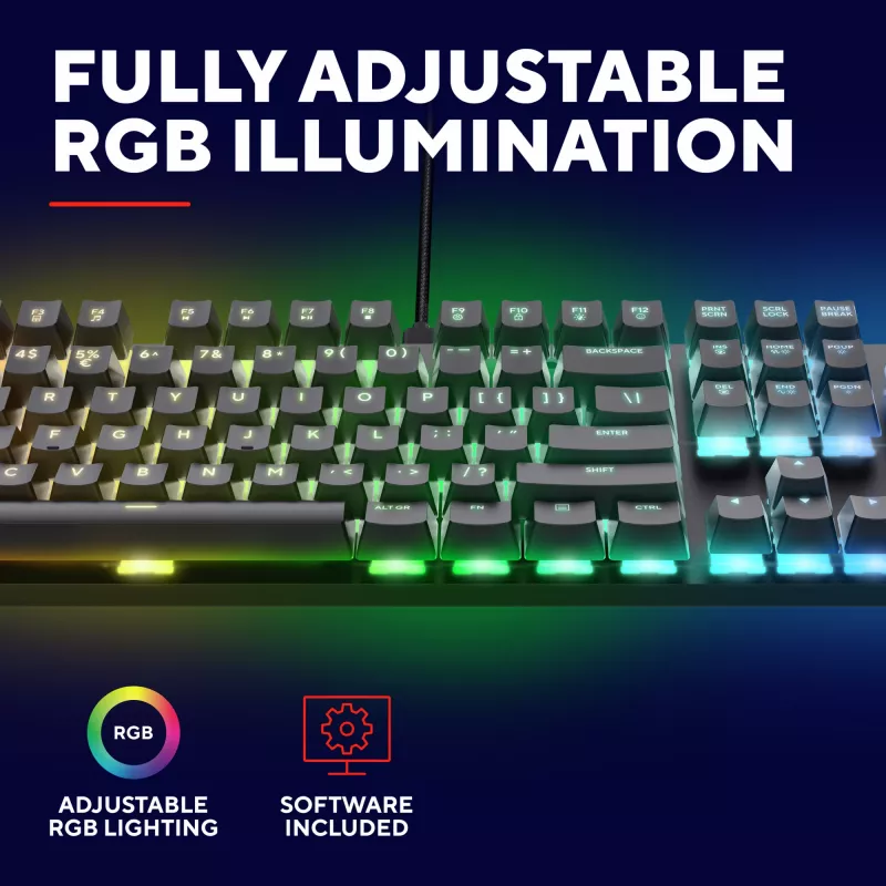 Gaming Keyboard Trust GXT 871 Zora Mechanical USB RGB Black