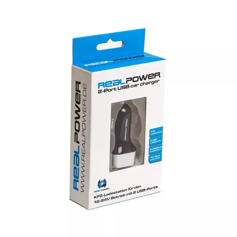 Mobile device charger RealPower 176635 Universal Black Silver