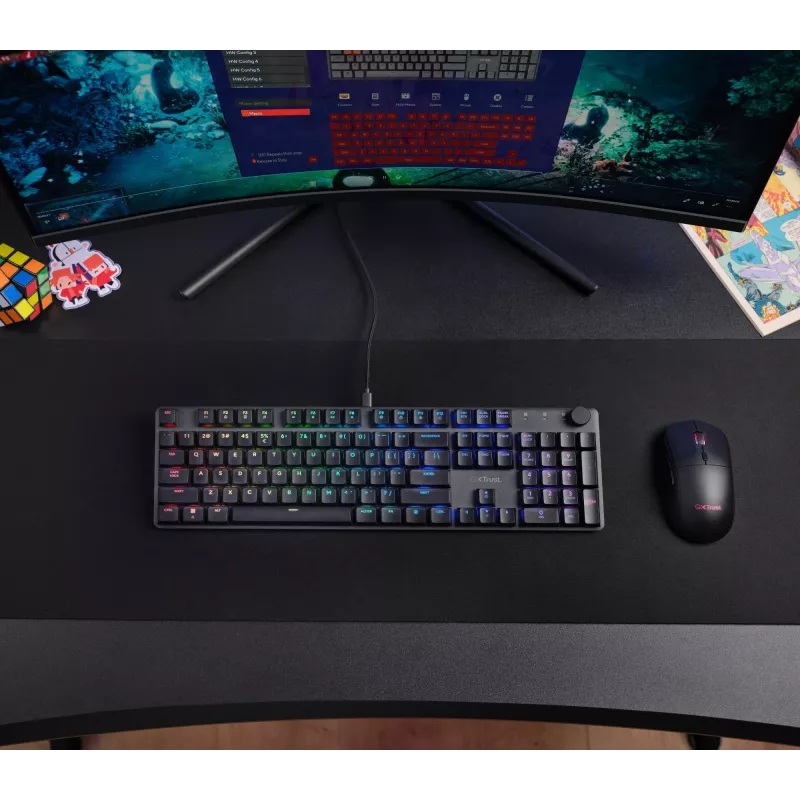Gaming Keyboard Trust GXT 866 Torix Mechanical USB QWERTZ Black