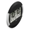 Hama Ischia Radio-controlled clock Round Black, Silver
