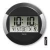 Hama Ischia Radio-controlled clock Round Black, Silver