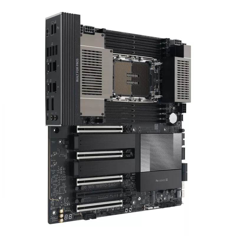 Motherboard ASUS PRO WS W890-SAGE — Intel W890, LGA 4710-2, CEB, 8× DIMM, DDR5, Quad-channel, 2.5G & 10G Ethernet