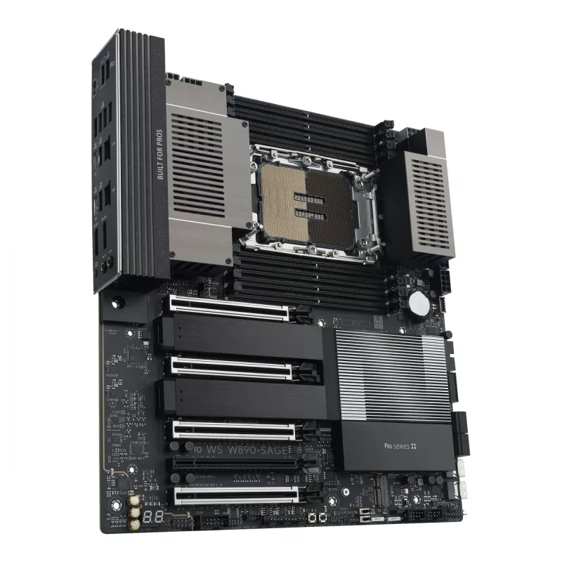 Motherboard ASUS PRO WS W890-SAGE — Intel W890, LGA 4710-2, CEB, 8× DIMM, DDR5, Quad-channel, 2.5G & 10G Ethernet