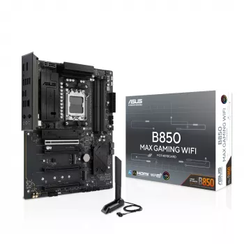 Motherboard ASUS B850 MAX GAMING WIFI Socket AM5 ATX, AMD B850, DDR5, 4 DIMM, 256 GB, Wi‑Fi 6E, 2.5Gb Ethernet