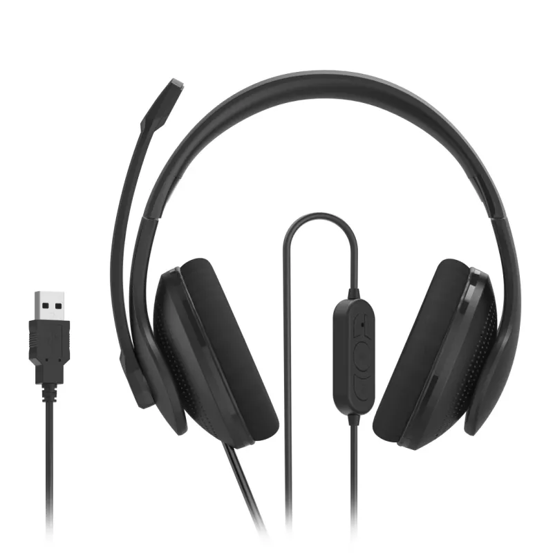 Hama HS-USB300 V2 Headset Wired Head-band Office/Call center USB Type-A Black