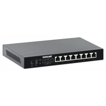 Intellinet 8-Port 2.5G Ethernet PoE+ Switch Eight 10/100/1000/2500 Mbps PSE PoE+ Ports, 100 W PoE Power Budget, Unmanaged, Desktop Format, Wall-mount Option