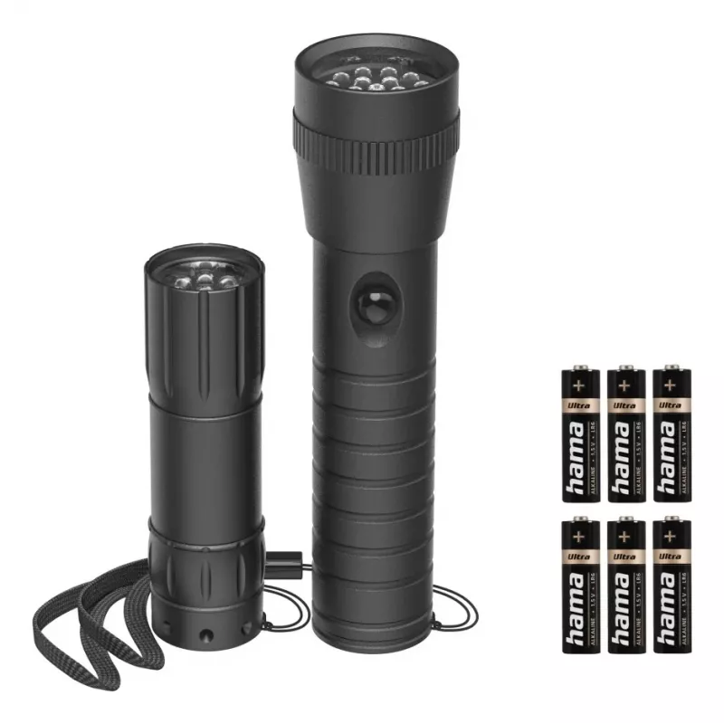 Hama FL-DUO Black Hand flashlight LED