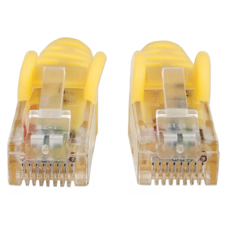 Intellinet Network Patch Cable, Cat6, 2m, Yellow, CCA, U/UTP, PVC, RJ45, Gold Plated Contacts, Snagless, Booted, Lifetime Warranty