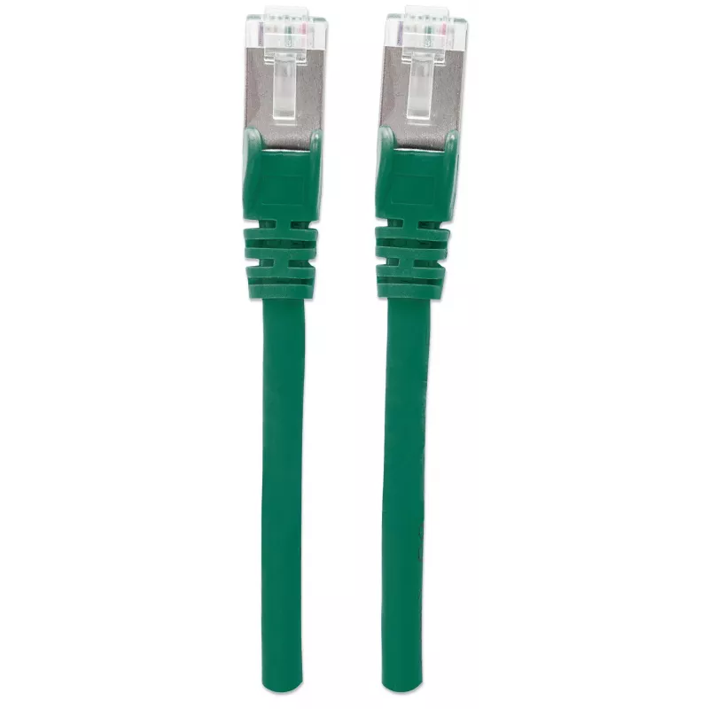 Intellinet Network Patch Cable, Cat6, 5m, Green, Copper, S/FTP, LSOH / LSZH, PVC, RJ45, Gold Plated Contacts, Snagless, Booted, Lifetime Warranty