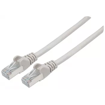 Intellinet Network Patch Cable, Cat6, 7.5m, Grey, Copper, S/FTP, LSOH / LSZH, PVC, RJ45, Gold Plated Contacts, Snagless, Booted, Lifetime Warranty