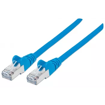 Intellinet Network Patch Cable, Cat6, 1m, Blue, Copper, S/FTP, LSOH / LSZH, PVC, RJ45, Gold Plated Contacts, Snagless, Booted, Lifetime Warranty