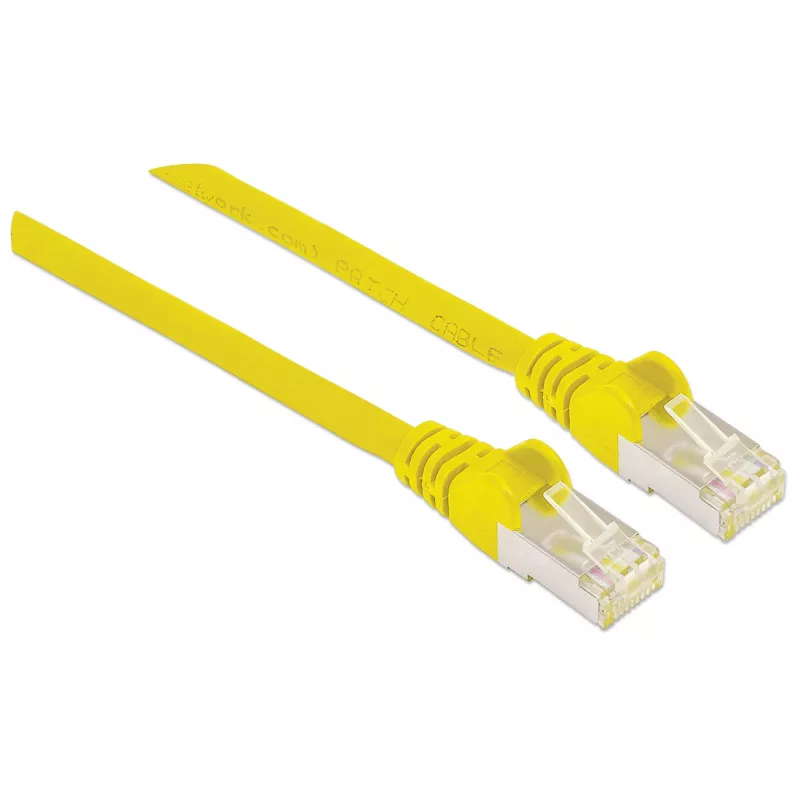 Intellinet Network Patch Cable, Cat6, 1m, Yellow, Copper, S/FTP, LSOH / LSZH, PVC, RJ45, Gold Plated Contacts, Snagless, Booted, Lifetime Warranty