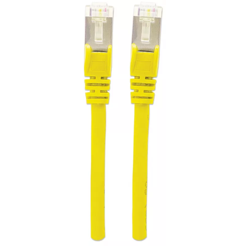 Intellinet Network Patch Cable, Cat6, 1m, Yellow, Copper, S/FTP, LSOH / LSZH, PVC, RJ45, Gold Plated Contacts, Snagless, Booted, Lifetime Warranty