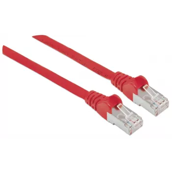 Intellinet Network Patch Cable, Cat6, 3m, Red, Copper, S/FTP, LSOH / LSZH, PVC, RJ45, Gold Plated Contacts, Snagless, Booted, Lifetime Warranty