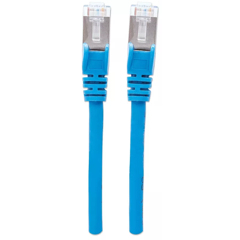 Intellinet Network Patch Cable, Cat6, 3m, Blue, Copper, S/FTP, LSOH / LSZH, PVC, RJ45, Gold Plated Contacts, Snagless, Booted, Lifetime Warranty