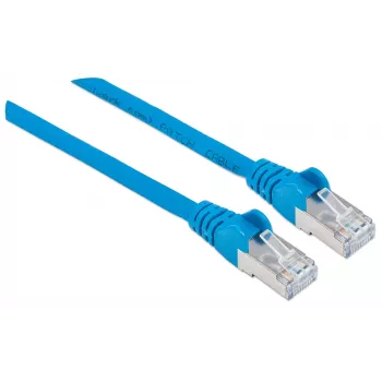 Intellinet Network Patch Cable, Cat6, 0.5m, Blue, Copper, S/FTP, LSOH / LSZH, PVC, RJ45, Gold Plated Contacts, Snagless, Booted, Lifetime Warranty