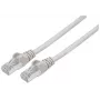 Intellinet Network Patch Cable, Cat6A, 0.5m, Grey, Copper, S/FTP, LSOH / LSZH, PVC, RJ45, Gold Plated Contacts, Snagless, Booted, Lifetime Warranty
