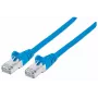 Intellinet Network Patch Cable, Cat7 Cable/Cat6A Plugs, 0.5m, Blue, Copper, S/FTP, LSOH / LSZH, PVC, RJ45, Gold Plated Contacts, Snagless, Booted, Lifetime Warranty