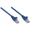 Intellinet Network Patch Cable, Cat6, 0.25m, Blue, Copper, S/FTP, LSOH / LSZH, PVC, RJ45, Gold Plated Contacts, Snagless, Booted, Lifetime Warranty