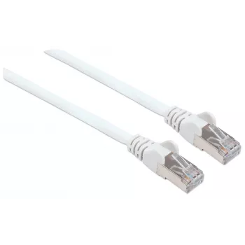 Intellinet Network Patch Cable, Cat6, 0.5m, White, Copper, S/FTP, LSOH / LSZH, PVC, RJ45, Gold Plated Contacts, Snagless, Booted, Lifetime Warranty
