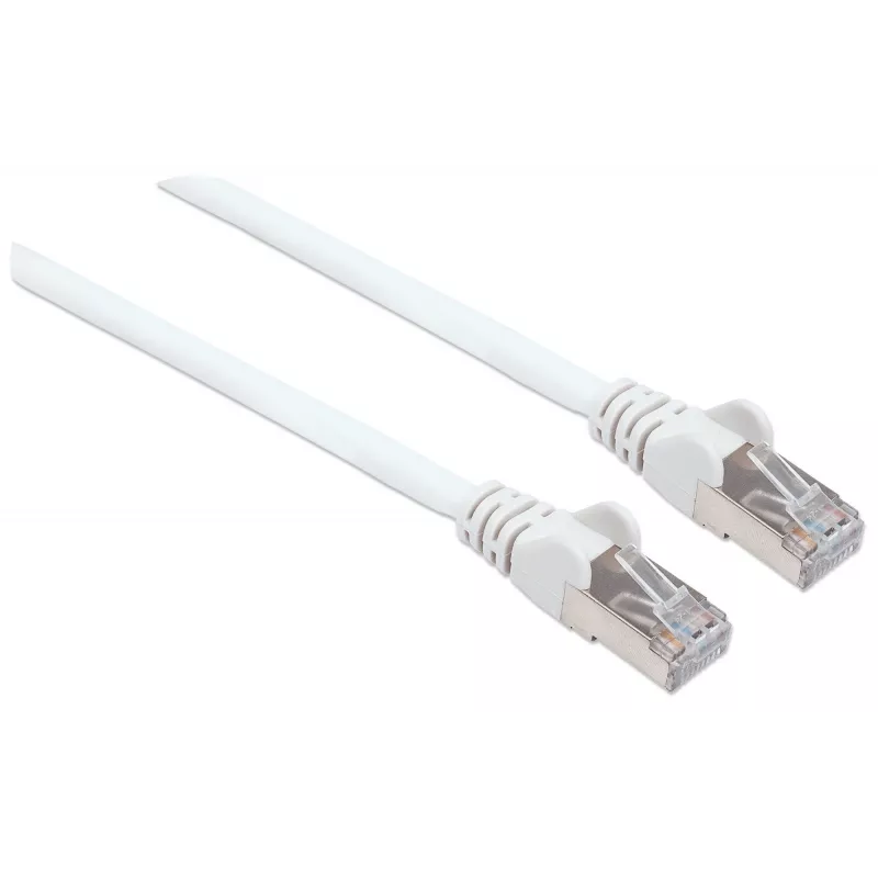 Intellinet Network Patch Cable, Cat6, 2m, White, Copper, S/FTP, LSOH / LSZH, PVC, RJ45, Gold Plated Contacts, Snagless, Booted, Lifetime Warranty