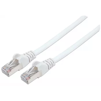 Intellinet Network Patch Cable, Cat6, 1m, White, Copper, S/FTP, LSOH / LSZH, PVC, RJ45, Gold Plated Contacts, Snagless, Booted, Lifetime Warranty