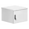 Intellinet Industrial IP55 19 inch Wall Mount Cabinet with Integrated Fans, 9U 600 mm (17.7 in.) Depth, Roof-mounted Two-fan Ventilation Unit, Dust- and Water-proof Enclosure, Assembled, Light Gray RAL7035