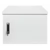 Intellinet Industrial IP55 19 inch Wall Mount Cabinet with Integrated Fans, 9U 600 mm (17.7 in.) Depth, Roof-mounted Two-fan Ventilation Unit, Dust- and Water-proof Enclosure, Assembled, Light Gray RAL7035