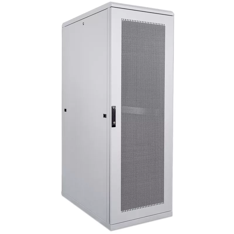 Intellinet 19 inch Server Cabinet - Free Standing, 42U, 600x1000mm (width x depth), Grey, Assembled, Max 1500kg, Multi-Point Door Lock, One Lock Per Side Panel, Usable Depth 123 to 773mm, IP20 rated, Rack, Steel