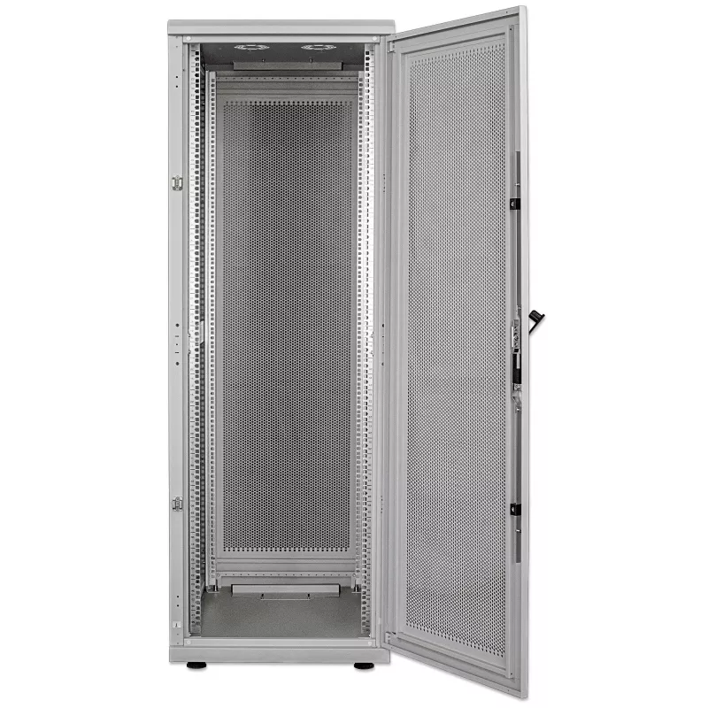 Intellinet 19 inch Server Cabinet - Free Standing, 42U, 600x1000mm (width x depth), Grey, Assembled, Max 1500kg, Multi-Point Door Lock, One Lock Per Side Panel, Usable Depth 123 to 773mm, IP20 rated, Rack, Steel