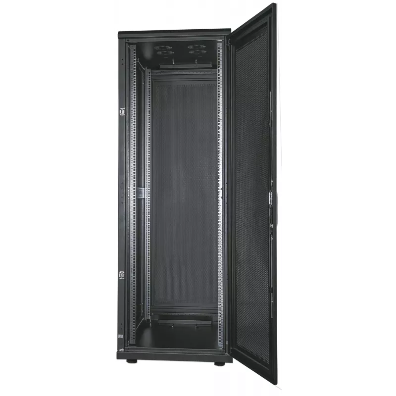 Intellinet 19 inch Server Cabinet - Free Standing, 42U, 600x1000mm (width x depth), Black, Assembled, Max 1500kg, Multi-Point Door Lock, One Lock Per Side Panel, Usable Depth 123 to 773mm, IP20 rated, Rack, Steel