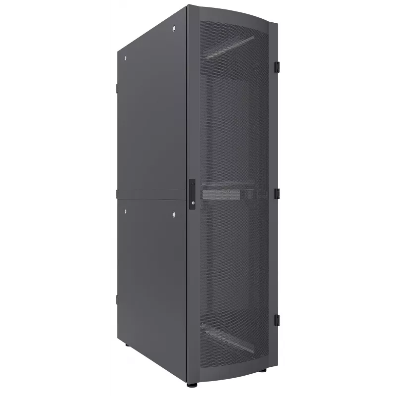 Intellinet 19 inch Server Cabinet - Free Standing, 42U, 600x1200mm (width x depth), Black, Flatpack, Max 1500kg, Multi-Point Door Lock, One Lock Per Side Panel, Usable Depth 123 to 973mm, IP20 rated, Rack, Steel