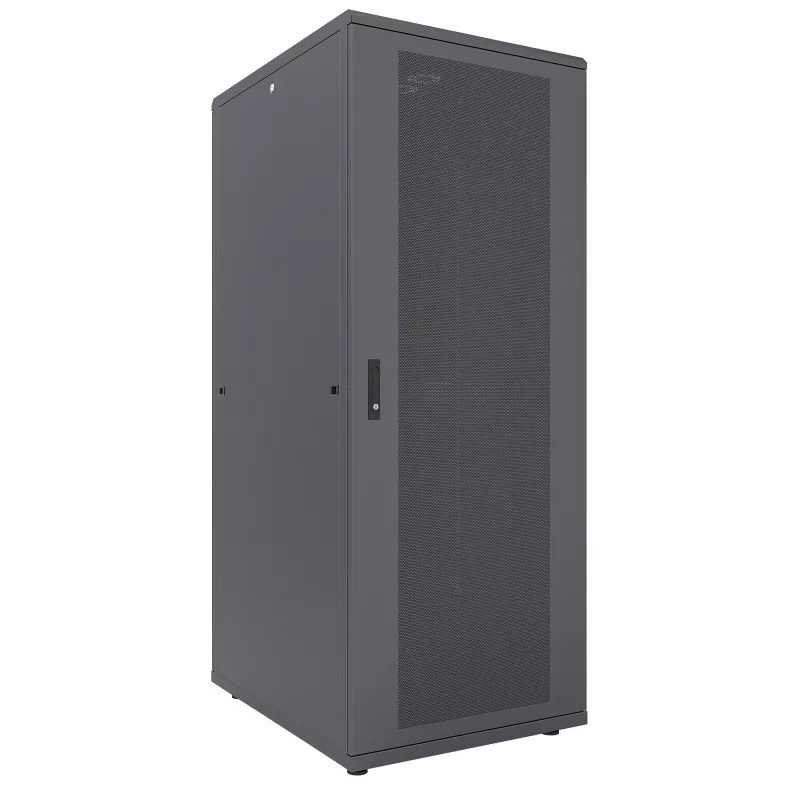 Intellinet 19 inch Server Cabinet - Free Standing, 47U, 800x1200mm (width x depth), Black, Flatpack, Max 1500kg, Multi-Point Door Lock, One Lock Per Side Panel, Usable Depth 123 to 973mm, IP20 rated, Rack, Steel