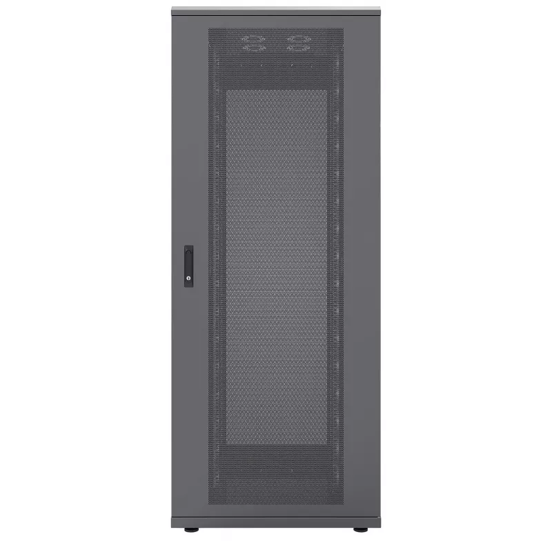 Intellinet 19 inch Server Cabinet - Free Standing, 47U, 800x1200mm (width x depth), Black, Flatpack, Max 1500kg, Multi-Point Door Lock, One Lock Per Side Panel, Usable Depth 123 to 973mm, IP20 rated, Rack, Steel